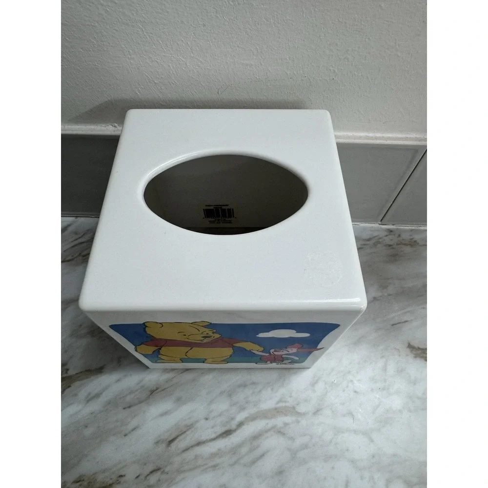 Winnie The Pooh And Piglet Tissue Cover Box Vintage